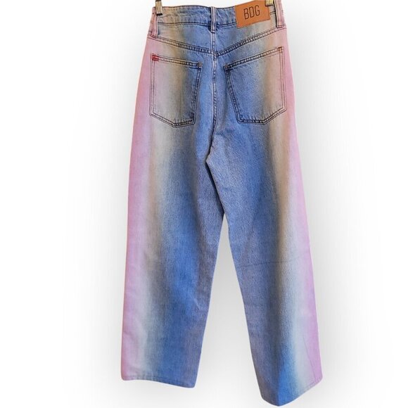 Urban Outfitters BDG high rise baggy jeans rainbow ombre jeans size 25 - Picture 9 of 16
